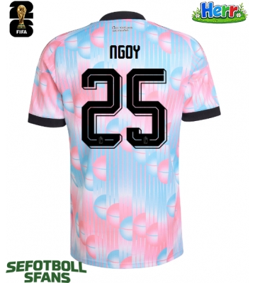 Belgien Nathan Ngoy #25 Bortatröja VM 2026 Kortärmad